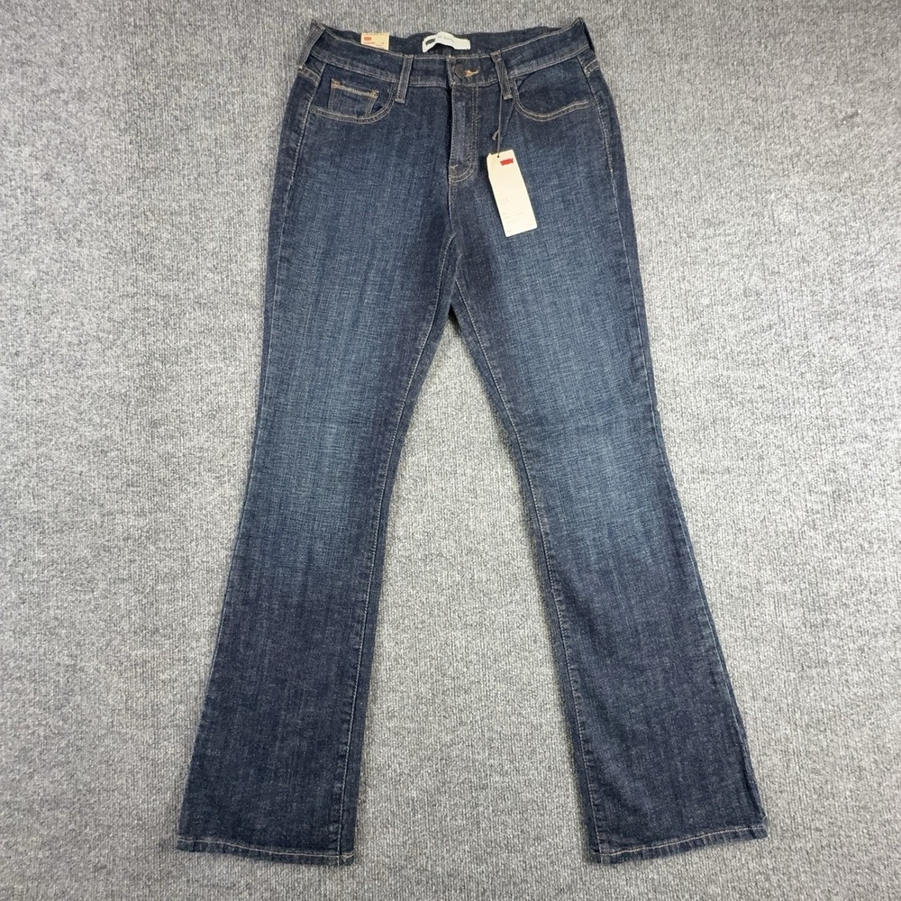 Levi's 515 Bootcut Jeans Womens 8 Tall Medium Wash Blue Mid Rise Stretch Denim